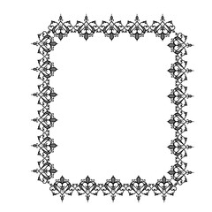Vintage Ornamental Frame – Elegant Black Border,  JPG, 300 DPI 