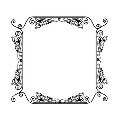 Vintage Ornamental Frame – Elegant Black Border,  JPG, 300 DPI 