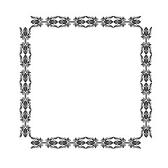 Vintage Ornamental Frame – Elegant Black Border,  JPG, 300 DPI 
