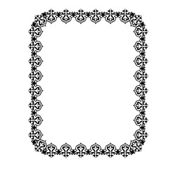 Vintage Ornamental Frame – Elegant Black Border,  JPG, 300 DPI 