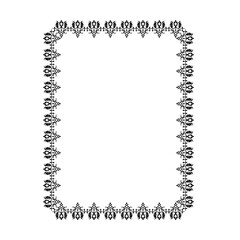 Vintage Ornamental Frame – Elegant Black Border,  JPG, 300 DPI 