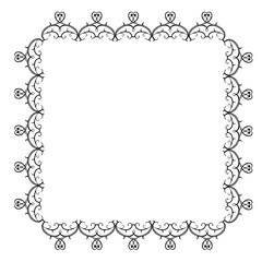Vintage Ornamental Frame – Elegant Black Border,  JPG, 300 DPI 