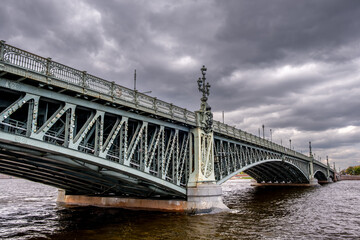 Obraz premium Troitskiy Bridge, Saint Petersburg. Russia.