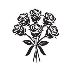 black and white rose