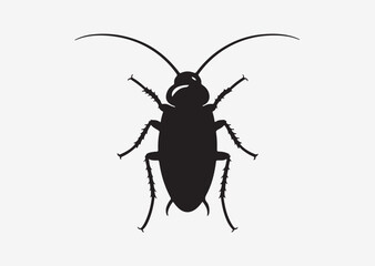cockroach vector  line art silhouette vector illustration