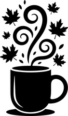 Autumn Birthday Coffee Cup – Seasonal Greeting Illustration