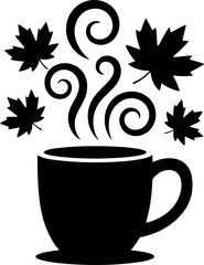 Autumn Birthday Coffee Cup – Seasonal Greeting Illustration