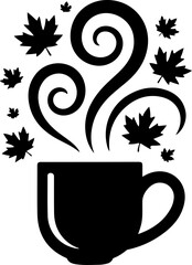 Autumn Birthday Coffee Cup – Seasonal Greeting Illustration