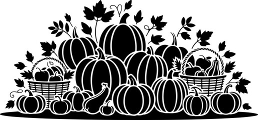 Pumpkin Patch Harvest Vector