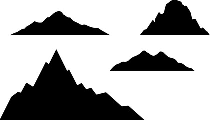 "Mountain Silhouette Vector Set – Black Edition"