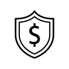 Financial Shield: A stark and modern graphic of a shield emblazoned with a dollar sign, conveying concepts of security, protection, and financial resilience.