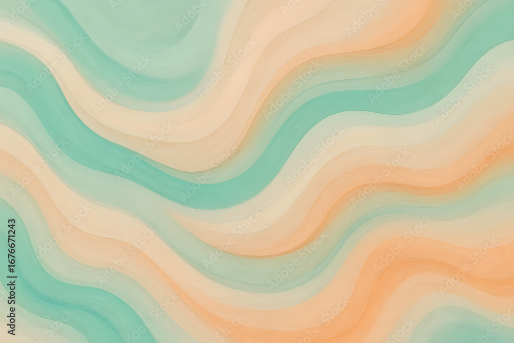 Poster colorful wave patterns with seamless lines and curves in a vibrant abstract style