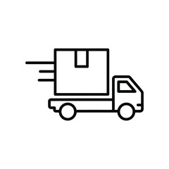 Swift Delivery Truck: A minimalist illustration captures the essence of speed and efficiency, depicting a delivery truck in motion, conveying the swift transfer of goods with precision and clarity.