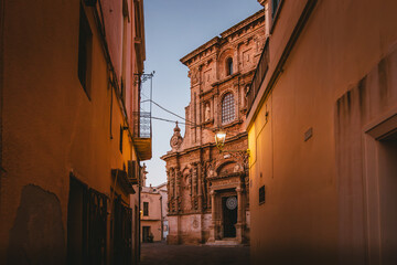 Baroque architectural detail of Chiesa di San Domenico, Nardò