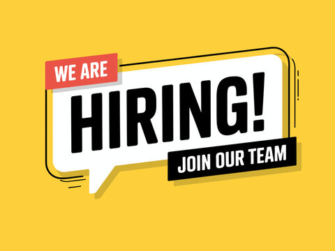 We are hiring join our team recruitment announcement graphic design - Powered by Adobe