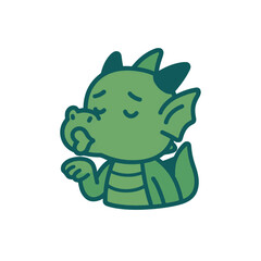 character emotion dragon kiss vector on white background
Vector character emotion