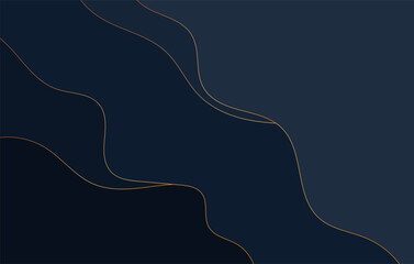 Abstract luxury dark blue with gold stripes