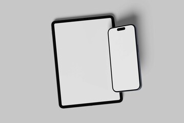 Tablet and Phone Mockup Design Blank