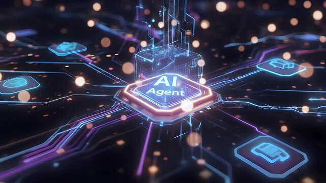 Ai Agent System Technology Automation Background Animation