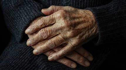 Fototapeta premium A friendly caregiver comforting an elderly patient