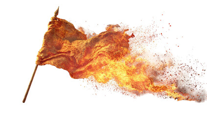 Burning flag