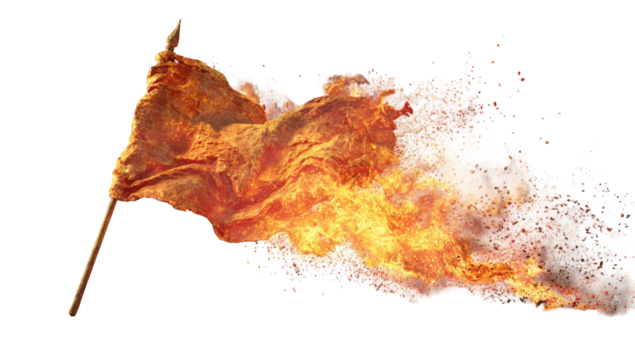 Burning flag