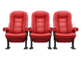 Three red cinema seats (1)