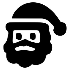 Christmas Santa Icon - Festive Holiday Figure Symbol for Design