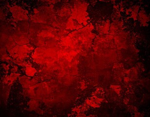 赤と黒のまだら模様のひびの入った壁の背景	