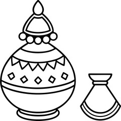 Polki Set line art vector