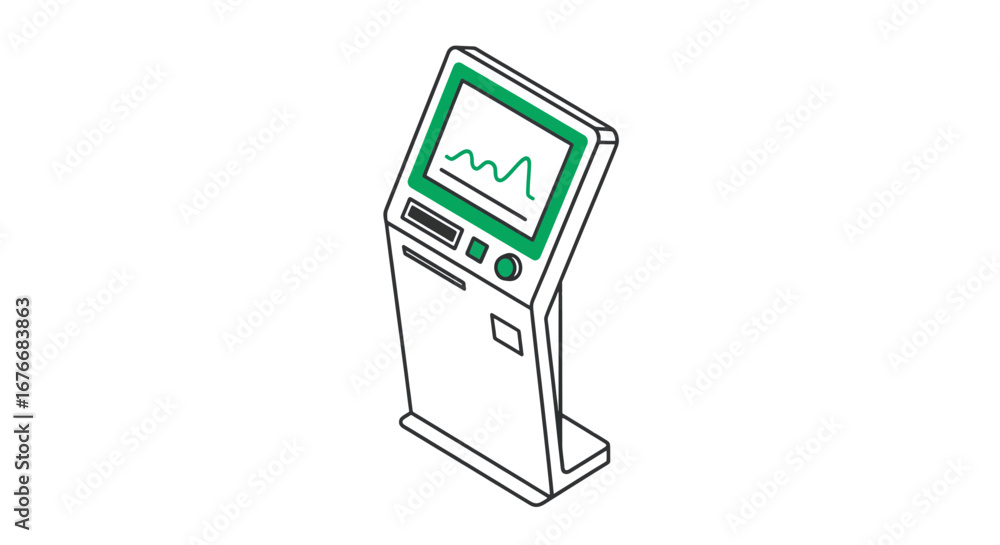 Poster self service kiosk with screen display