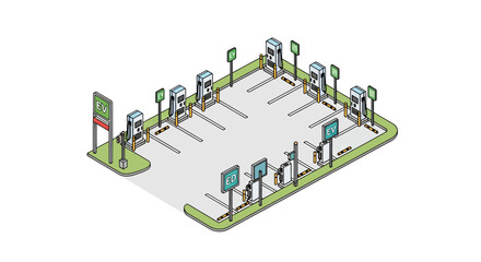 electric vehicle charging stations parking lot