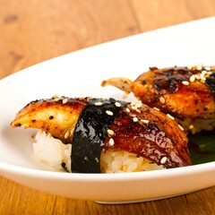 Sushi Dish Close-Up on Plate