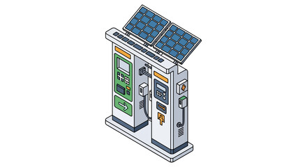 electric vehicle charging station with solar panels