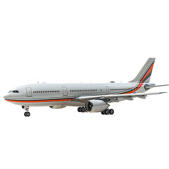 Obraz premium Airbus A330 Airplane on White Background