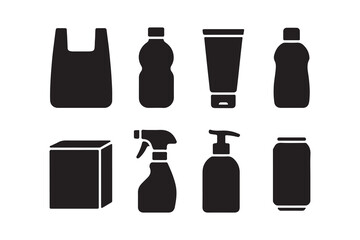 Fototapeta premium set of cosmetic bottles isolated