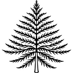 Naklejka premium Dawn Redwood line art vector