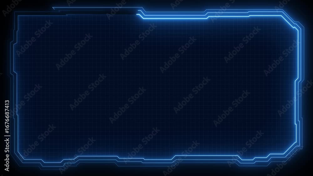Poster abstract technology hud frame background. computer interface hud motion texture. futuristic pattern 