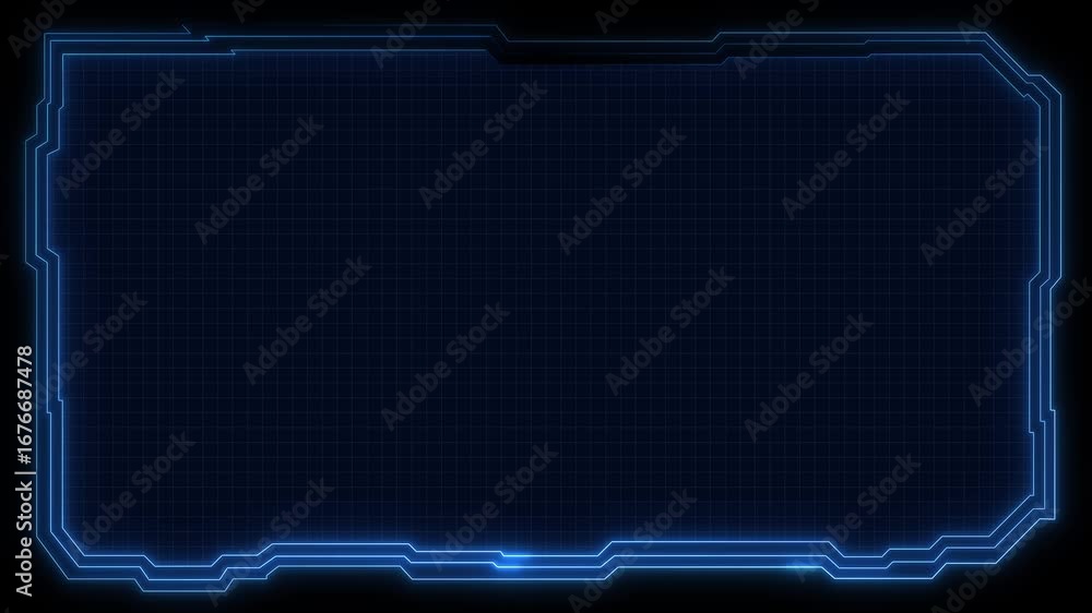 Poster abstract technology hud frame background. computer interface hud motion texture. futuristic pattern 
