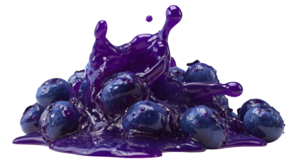 Purple fruit pulp splash