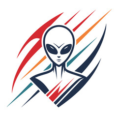 Depicting Create Bold Stroke Alien With Lines Beautiful Professional Photo