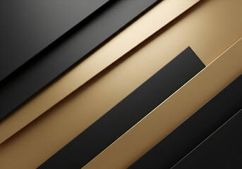 Modern Abstract Background with Black and Gold Lines