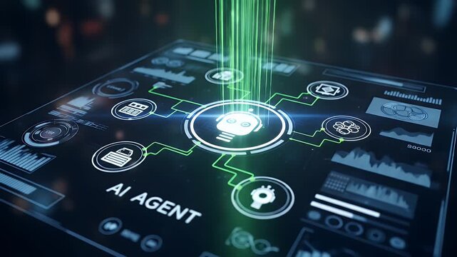 Ai Agent System Technology Automation Background Animation