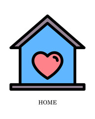 Home concept illustration for people and community