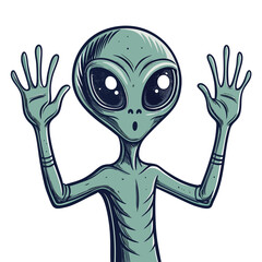 Depicting Create Bold Stroke Alien With Four Arms Stunning High-Quality Stock Image