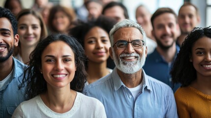 Obraz premium Group of people showing community support at an event