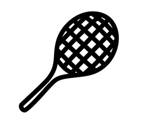 sports icon 07A : Tennis Racket Icon, tennis, racket, sport, equipment, handle, mesh, match, play, competition, ball, game, court, professional, contour, training, outdoor, 