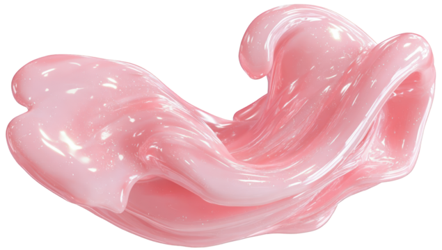Abstract, fluid, pink shape