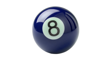 pool ball isolated on removed background 