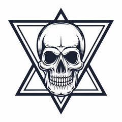 Depicting Create Bold Stroke Skull Triangle Outline Beautiful Premium Digital Asset